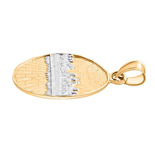 Made In America 10K Yellow And White Gold Supper Pendant Without Chain 2.60 Grams