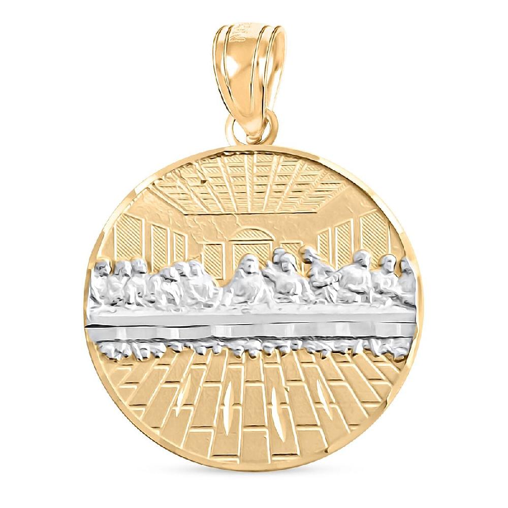 Made in America 10K Yellow and White Gold Supper Pendant without Chain 2.60 Grams