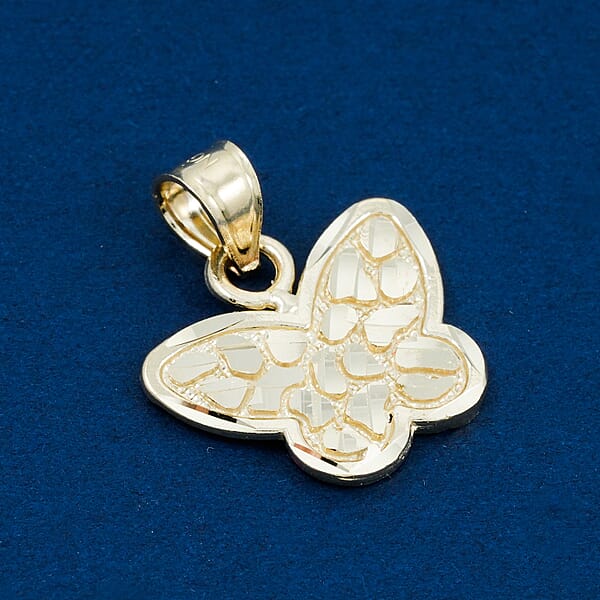 Made In America Butterfly Pendant Without Chain In 10K Yellow Gold 1.60 Grams