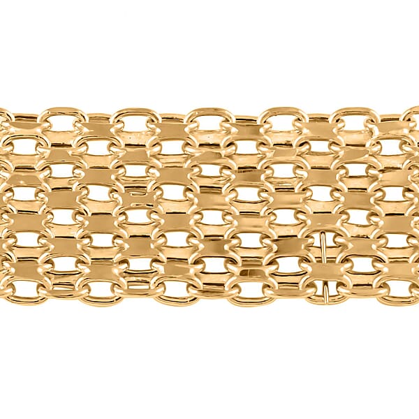 Maestro Gold Collection Italian 14K Yellow Gold 12.5mm Bismark Bracelet (7.50 In) 7.90 Grams