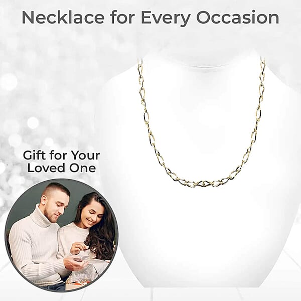 Maestro Gold Collection Italian 14K Yellow Gold Wave Grumetta Chain Necklace (18-20 Inches) (4.6mm 4.23 Grams)