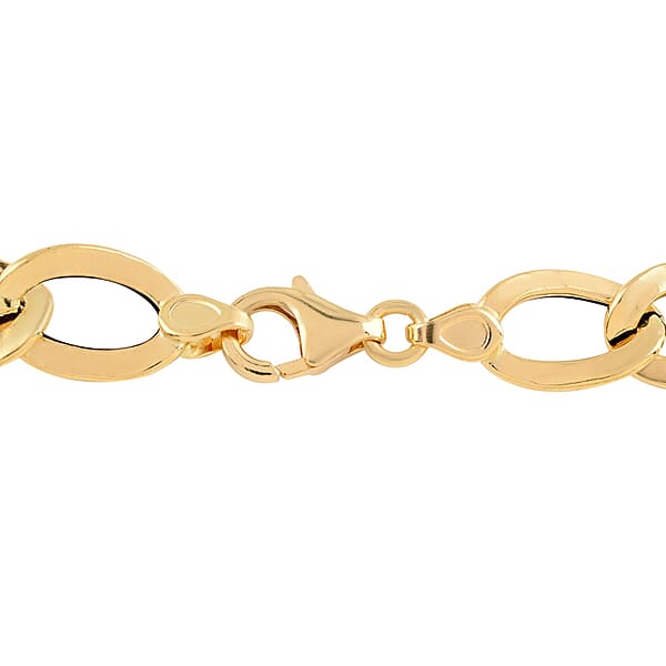 Maestro Gold Collection Italian 18K Yellow Gold Antico Oro Hammered Curb Bracelet (7.00 Inches) (4.21 Grams)