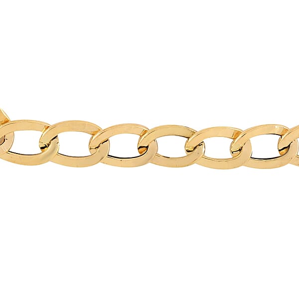 Maestro Gold Collection Italian 18K Yellow Gold Antico Oro Hammered Bold Curb Bracelet (8.00 In) 4.67 Grams
