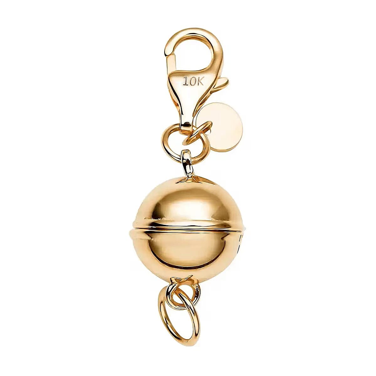 Magnetic Lock (Round) with Lobster Lock in 10K Yellow Gold 1.35 Grams