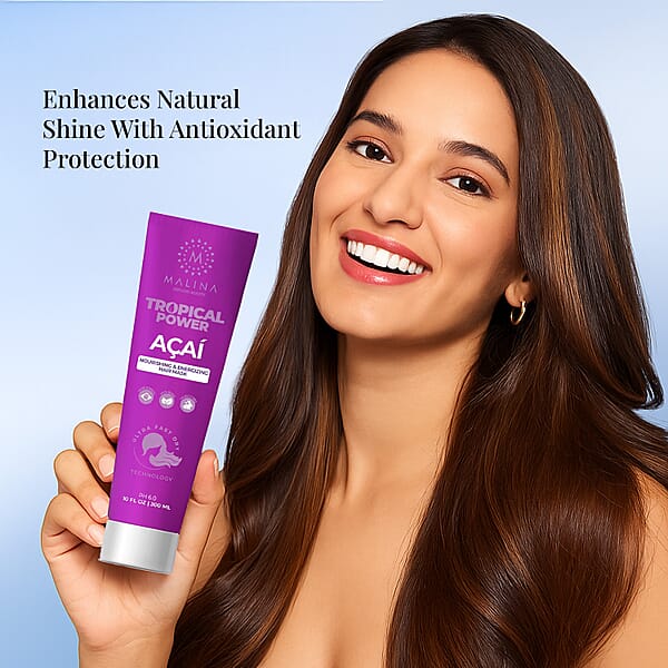 Malina Tropical Power Acai Nourishing & Energizing Hair Mask (10oz)