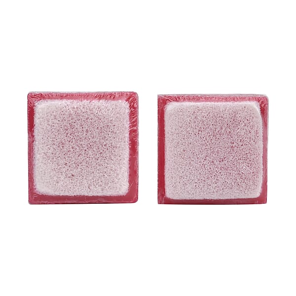 Marigold And Lotus 2 Pack Mixed Aroma 2 In 1 Soap Sponge With Rose And Shea Butter - Red
