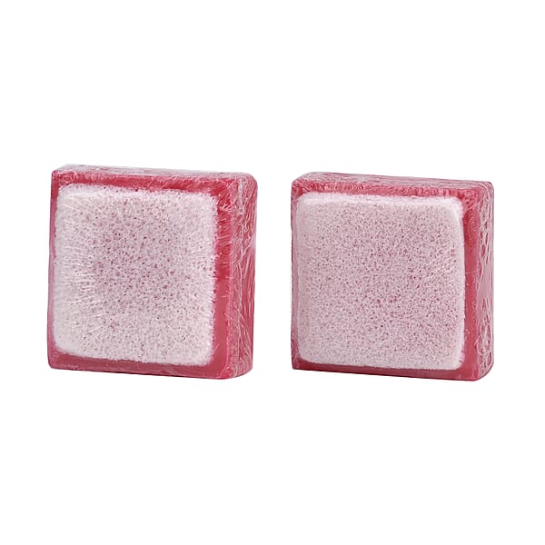 Marigold And Lotus 2 Pack Mixed Aroma 2 In 1 Soap Sponge With Rose And Shea Butter - Red
