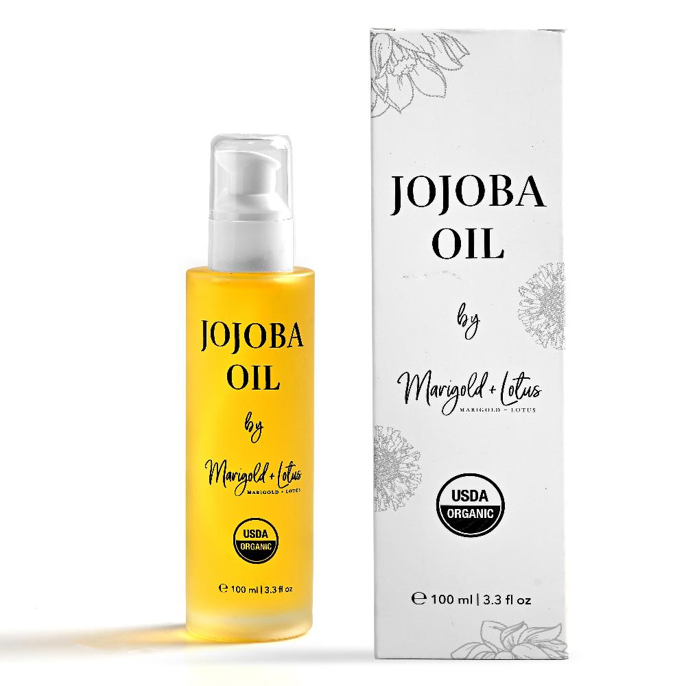 Marigold and Lotus - Cold Pressed 100% Natural Jojoba Oil - 3.3 oz