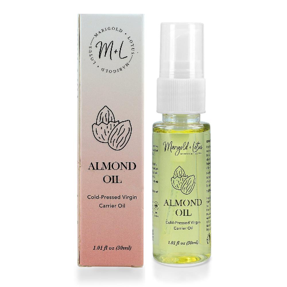 Marigold and Lotus Cold-Pressed Virgin Carrier Almond Oil 1.01oz