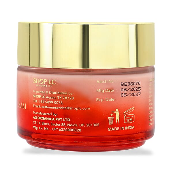Marigold And Lotus Kumkumadi Face Cream With Saffron & Lotus Extracts 3.30oz