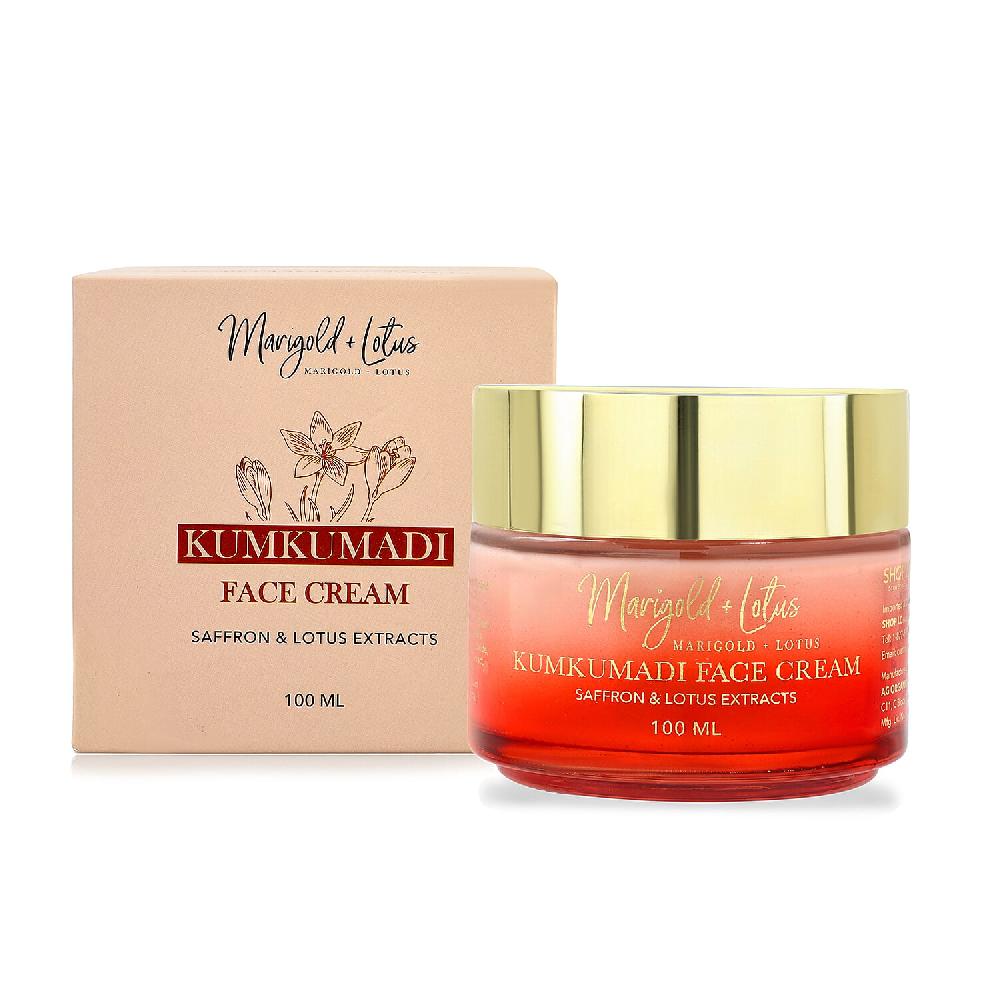 Marigold and Lotus Kumkumadi Face Cream with Saffron & Lotus Extracts 3.30oz