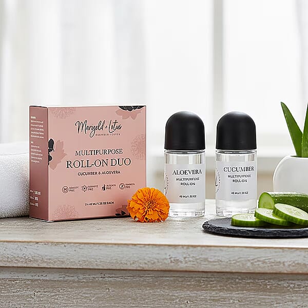 Marigold And Lotus Multipurpose Roll-On Duo - Cucumber And Aloevera (1.35oz)