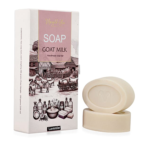 Marigold And Lotus Set Of 2 Goat Milk Soap - Lavender Fragrance
