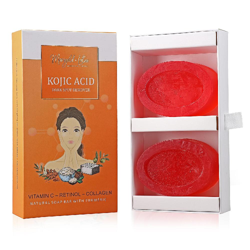 Marigold and Lotus Set of 2 Soaps- Kojic Acid