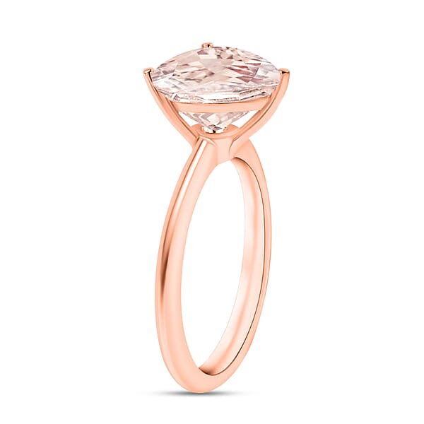 Marropino Morganite 1.30 Ctw Solitaire Ring In Vermeil Rose Gold Over Sterling Silver (Del. In 10-12 Days)