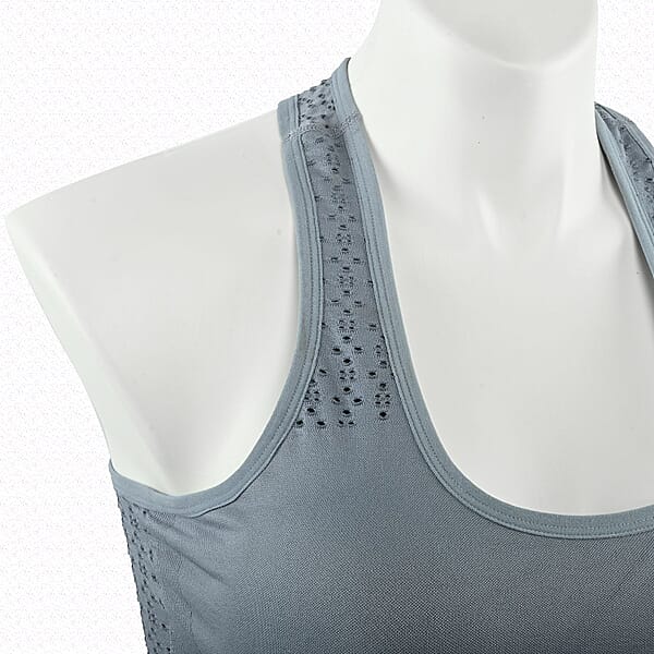 Max Studio Performance Charcoal Camelia Sports Bra - M