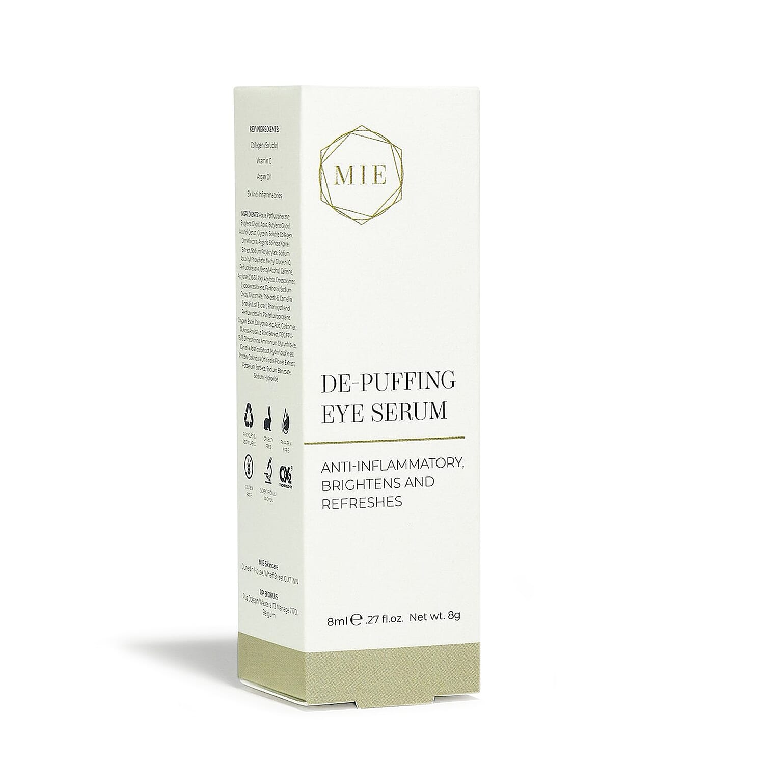 MIE De-Puffing Eye Serum- Targets Puffiness Brightens & Refreshes (0.33oz)