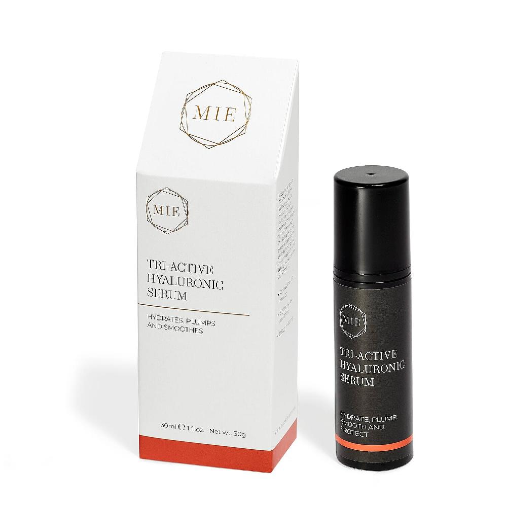 MIE Tri-Active Hyaluronic Serum- Hydrates Plumps & Smooths (1oz)