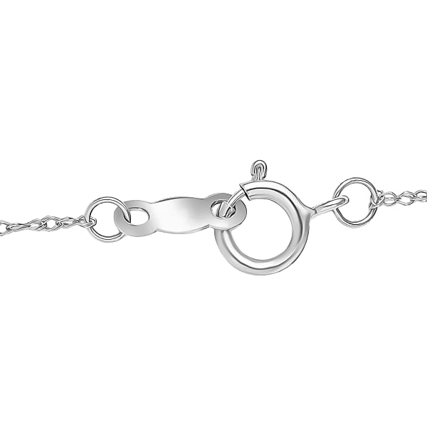 Mirage Collection Cross Pendant Necklace In 10K White Gold 1.40 Grams 20 Inches (Del. In 10-12 Days)