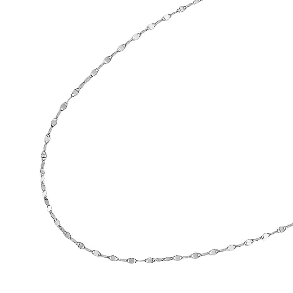 Mirror-finish Twist Link Chain Necklace In 950 Platinum 2.78 Grams 22 Inches