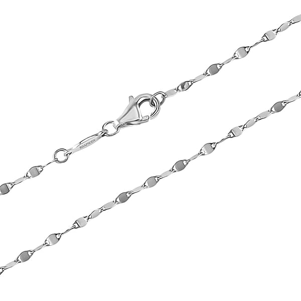 Mirror-finish Twist Link Chain Necklace In 950 Platinum 2.78 Grams 22 Inches