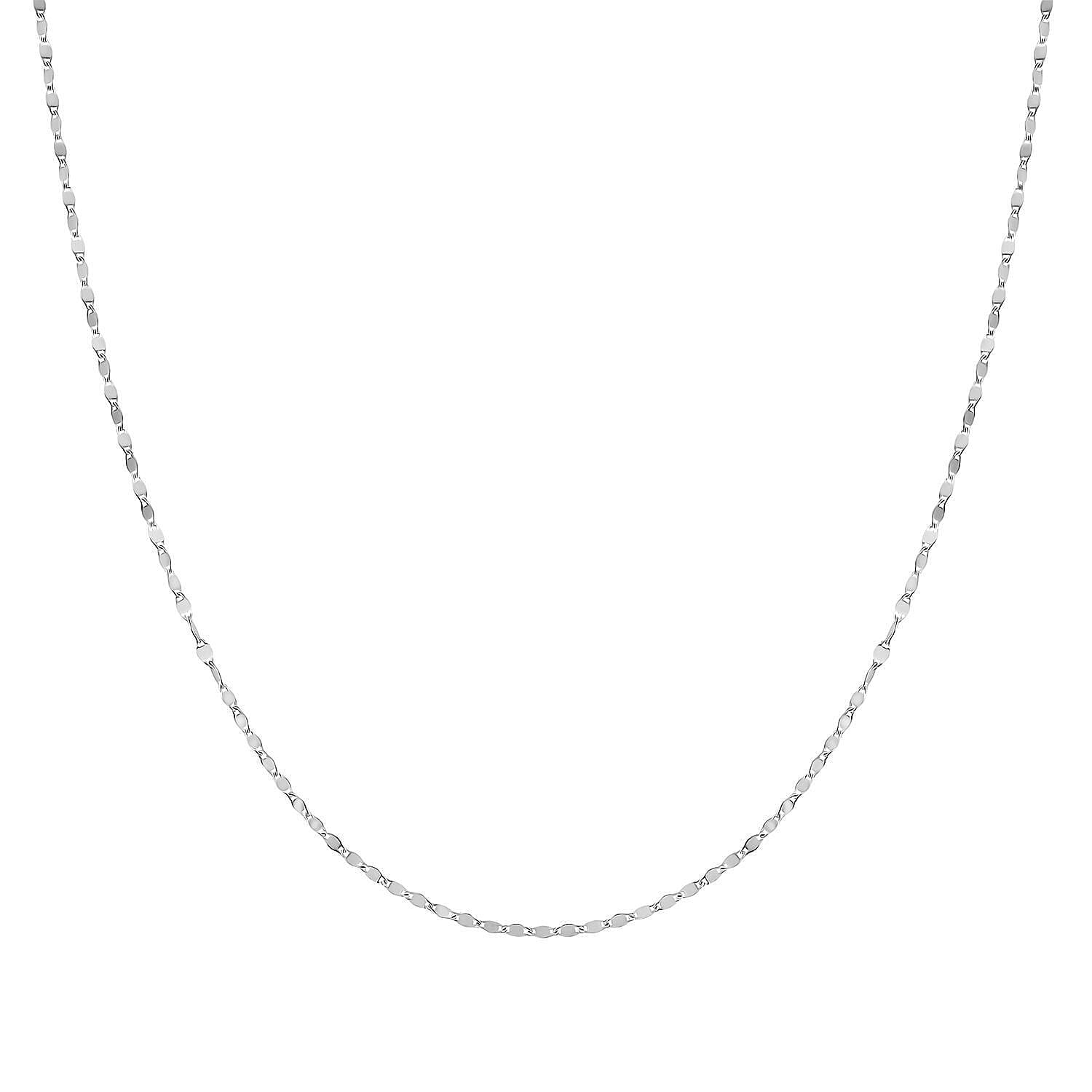 Mirror-finish Twist Link Chain Necklace in 950 Platinum 2.78 Grams 22 Inches