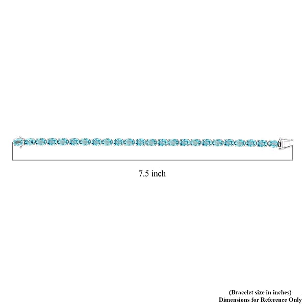 Modani AAA Cambodian Blue Zircon Bracelet In Sterling Silver (7.00 In) 24.05 Ctw
