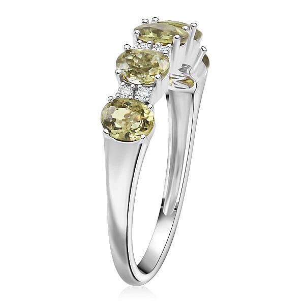 Modani Demantoid Garnet Diamond Ring In 950 Platinum 1.69 Ctw