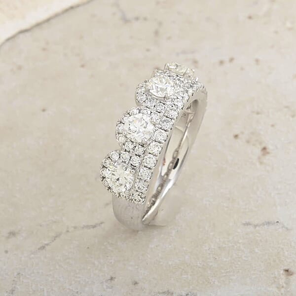 Modani F VS1 Diamond 1.65 Ctw Ring In 950 Platinum