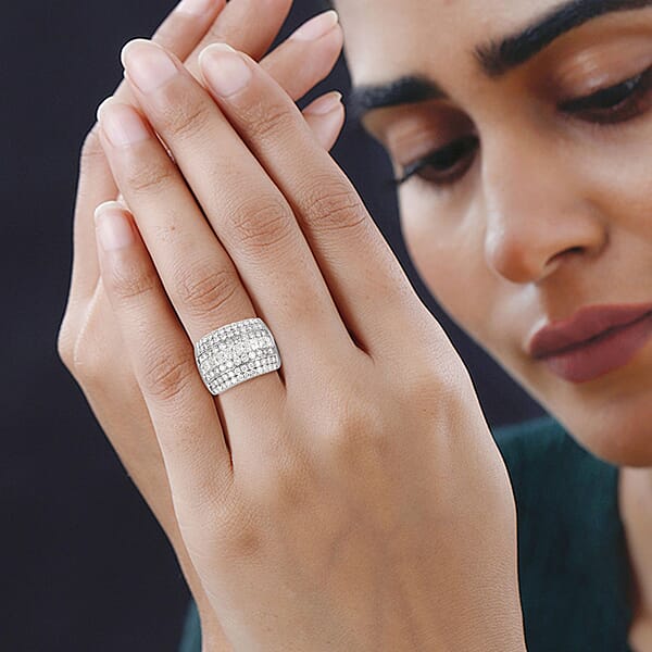 Modani G-SI Diamond Ring In 14K White Gold 3.00 Ctw
