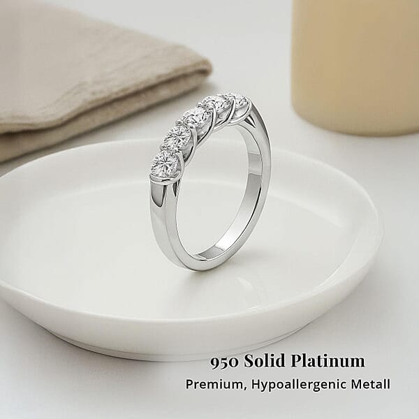Modani Natural Diamond (G VVS2) Ring In 950 Platinum 1.00 Ctw