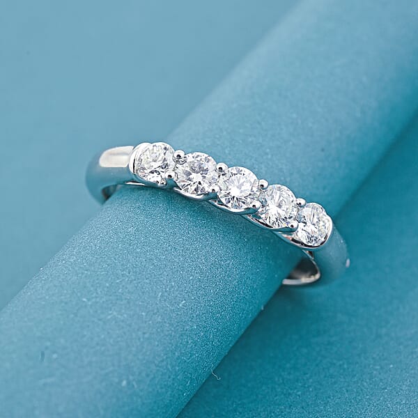 Modani Natural Diamond (G VVS2) Ring In 950 Platinum 1.00 Ctw