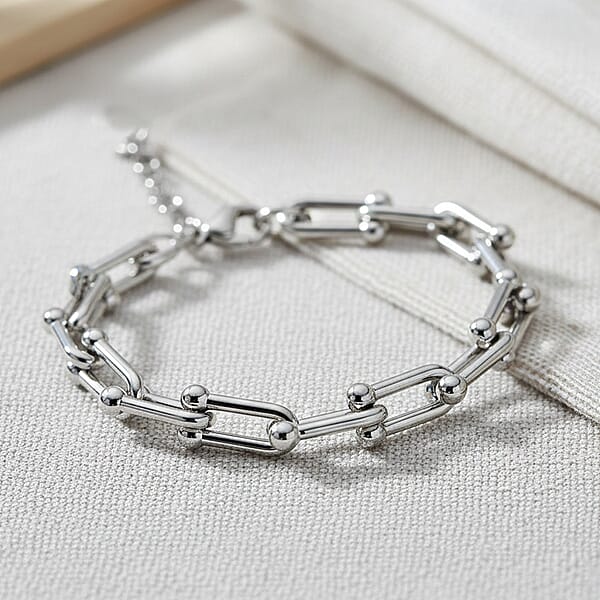 Moderna Cavallo Chain Bracelet In Stainless Steel (7.00 In)