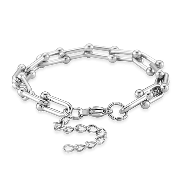 Moderna Cavallo Chain Bracelet In Stainless Steel (7.00 In)