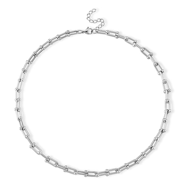Moderna Cavallo Chain Necklace In Stainless Steel (20-22 Inches)
