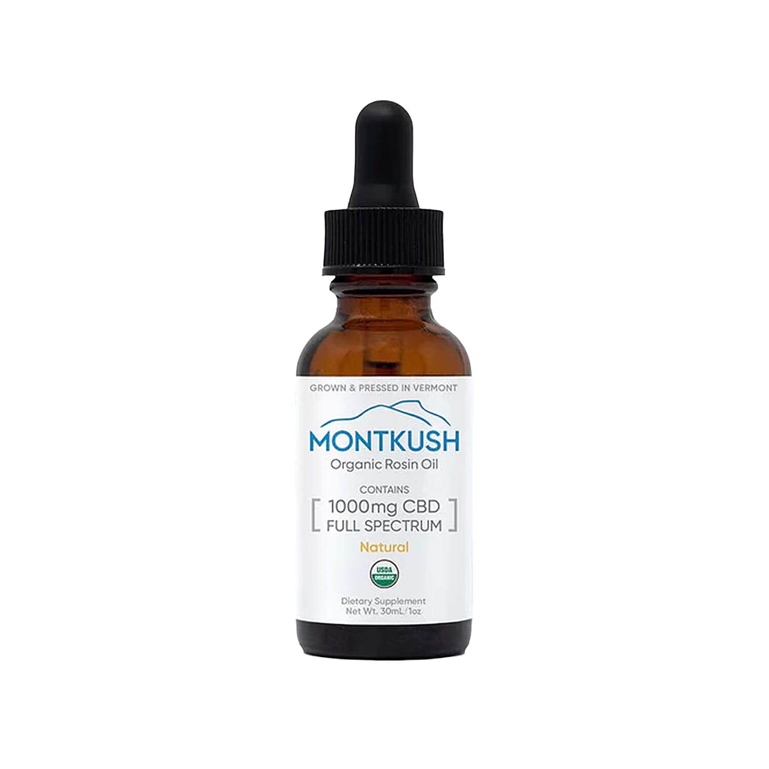 Montkush USDA Organic 1000mg CBD Rosin Oil - Natural Flavor
