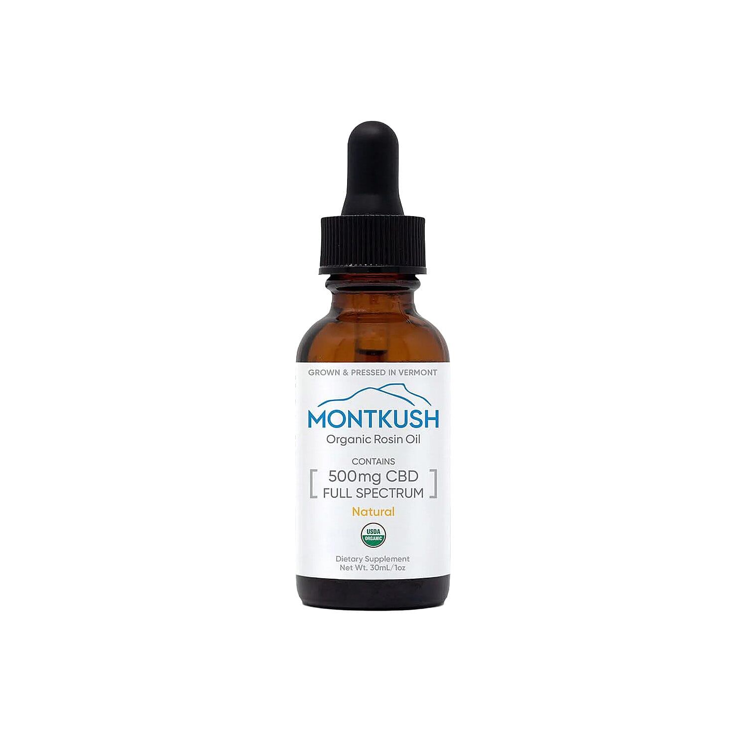 MontKush USDA Organic Natural 500mg CBD Rosin Oil (1oz)