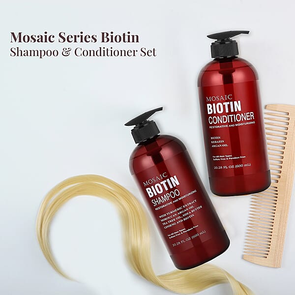 Mosaic Biotin Shampoo & Conditioner Set (20.28oz Each)