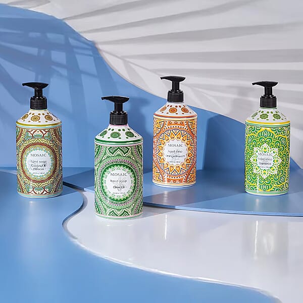 Mosaic Liquid Hand Soap Series- Olive Oil Coconut & Hibiscus Gardenia And Orange Blossom (24.6oz Each)