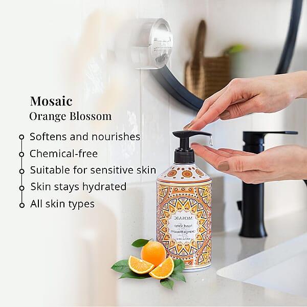Mosaic Liquid Hand Soap Series- Olive Oil Coconut & Hibiscus Gardenia And Orange Blossom (24.6oz Each)