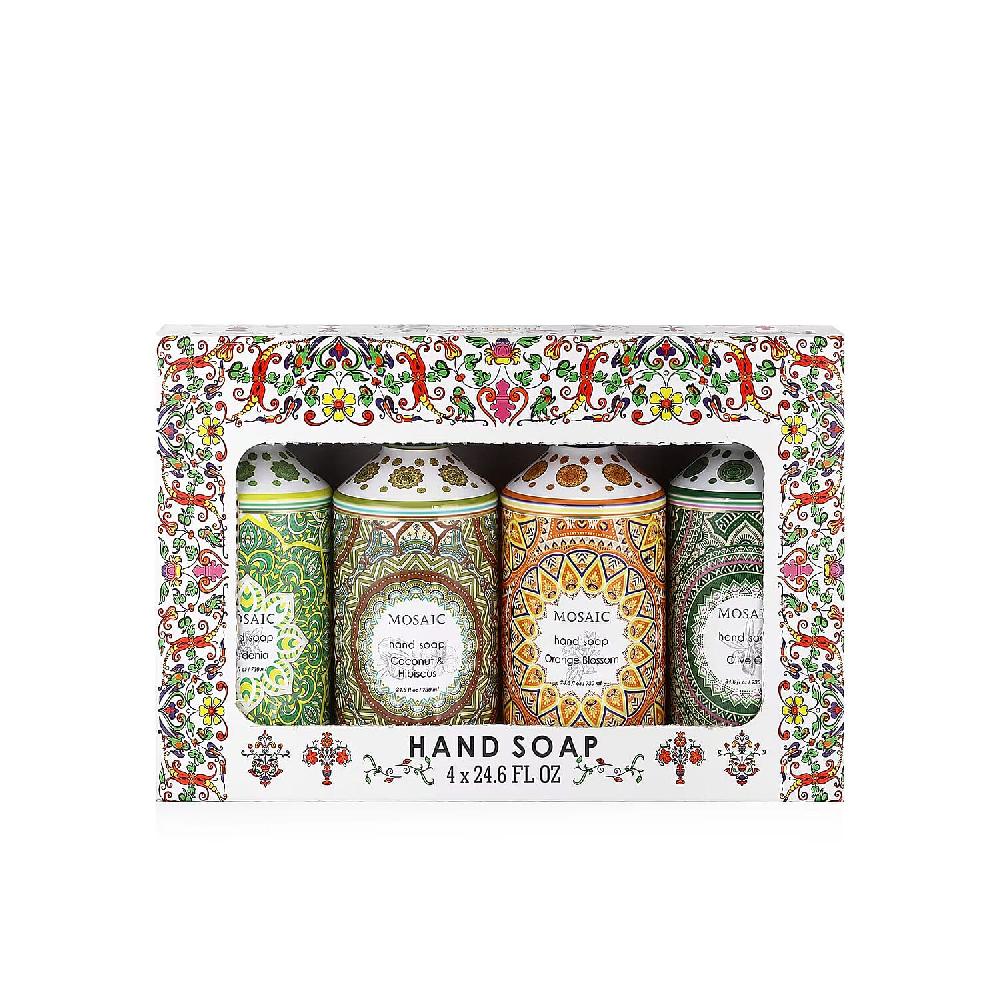 Mosaic Liquid Hand Soap Series- Olive Oil Coconut & Hibiscus Gardenia and Orange Blossom (24.6oz Each)