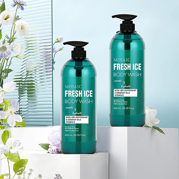 Mosaic Series Fresh Ice Body Wash Set Of 2 20.28 Fl Oz Each