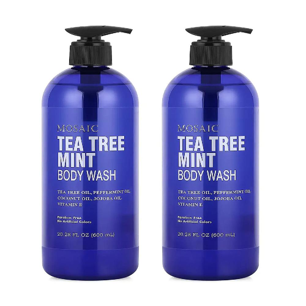 Mosaic Tea Tree Mint Body Wash with Jojoba & Coconut Oil(2x20.28oz)