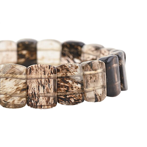Moss Quartz 96.95 Ctw Stretch Bracelet (6.00 In)