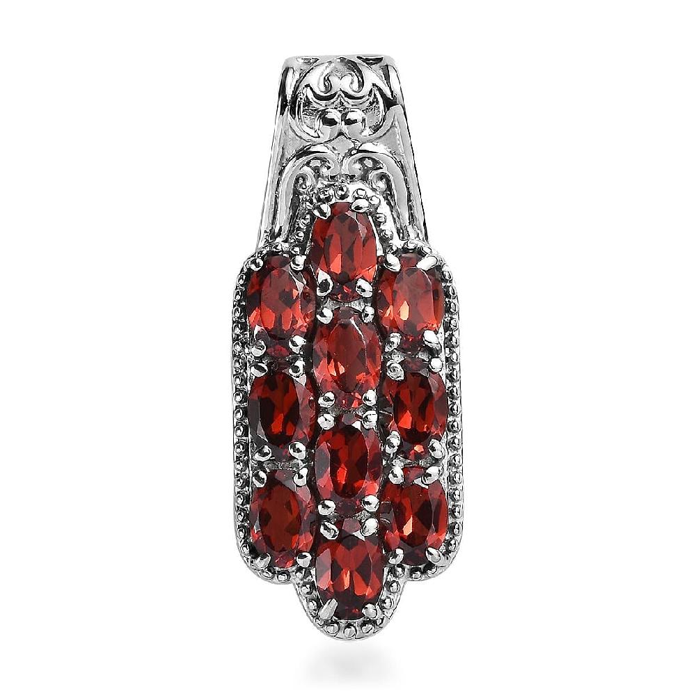 Mozambique Garnet 5.50 ctw Pendant without Chain in Stainless Steel