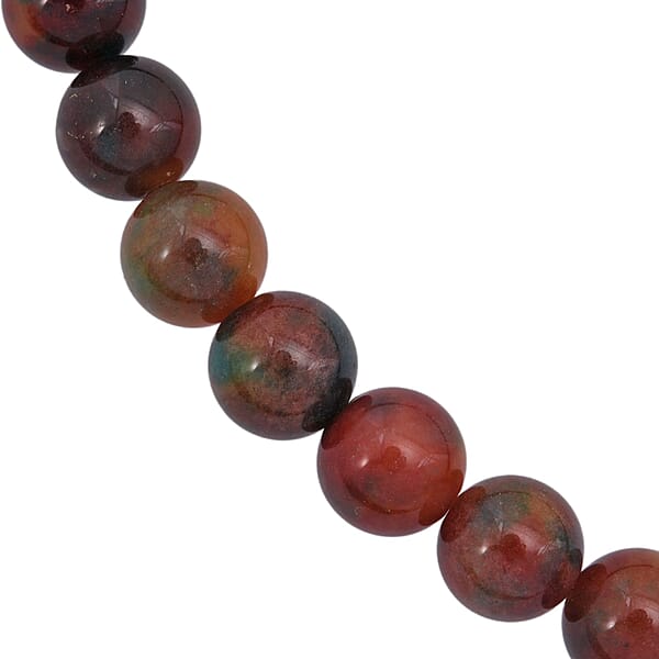 Multi Agate Beaded 314.50 Ctw Necklace 18 Inches In Sterling Silver