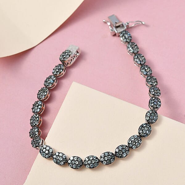 Narsipatnam Alexandrite Bracelet In Platinum Over Sterling Silver (7.25 In) 5.60 Ctw