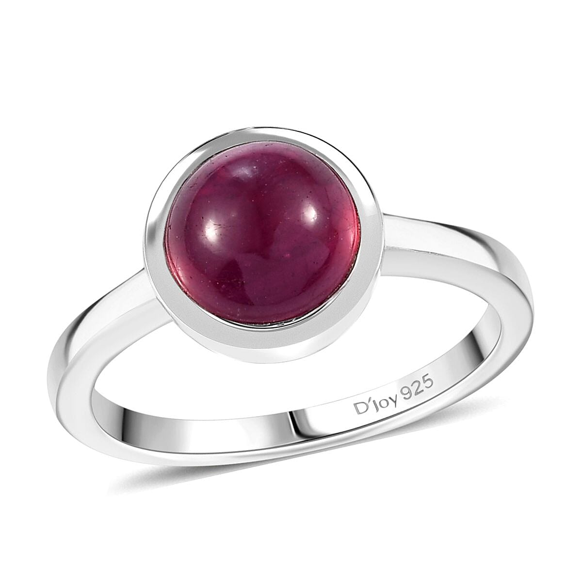 Niassa Ruby (FF) 3.65 ctw Solitaire Ring in Rhodium Over Sterling Silver
