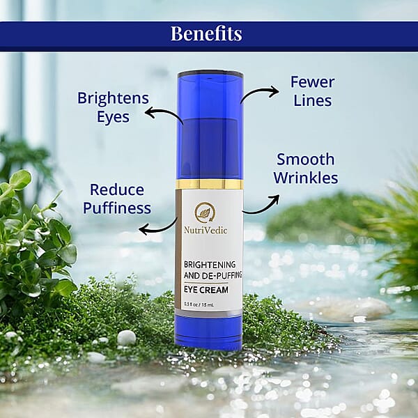 NutriVedic Brightening And De-Puffing Eye Cream (Ships In 5-7 Days)