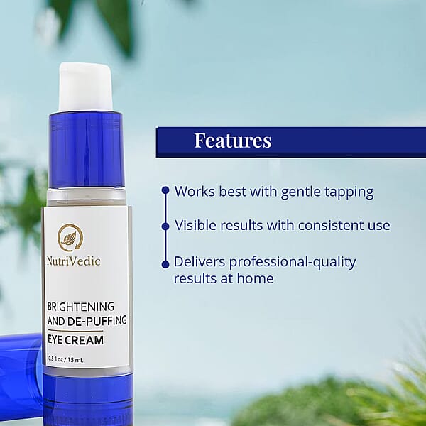 NutriVedic Brightening And De-Puffing Eye Cream (Ships In 5-7 Days)